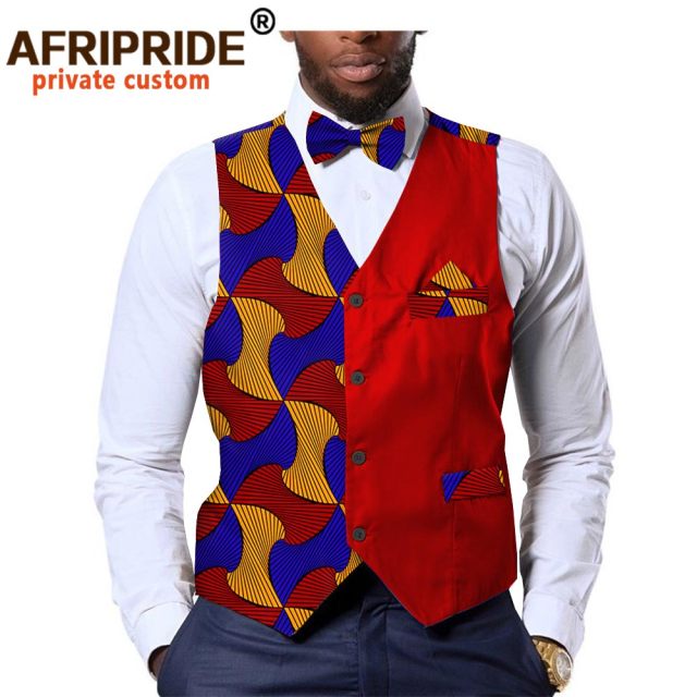 Men's formal vest bow tie square Ankara