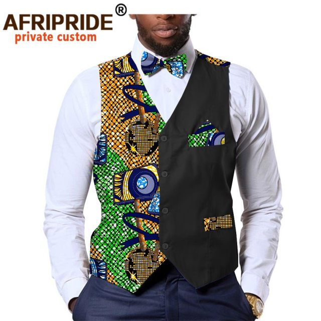 Men's formal vest bow tie square Ankara