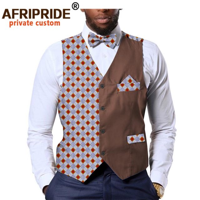 Men's formal vest bow tie square Ankara