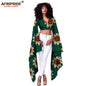 African Print Top V Neck With Flare Sleeve