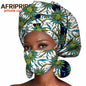 African Headwrap Earrings Hair Accessories Scarf Bonnet Ankara Wax Fabric Head Turban African Headscarf Mask Match Print