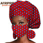 African Headwrap Earrings Hair Accessories Scarf Bonnet Ankara Wax Fabric Head Turban African Headscarf Mask Match Print