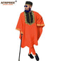 African Clothing for Men Dashiki Outfits Agabada Robe Ankara Pants Tribal Hat Wedding Evening 3 Piece Suit