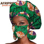 African Headwrap Earrings Hair Accessories Scarf Bonnet Ankara Wax Fabric Head Turban African Headscarf Mask Match Print
