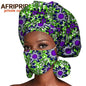 African Headwrap Earrings Hair Accessories Scarf Bonnet Ankara Wax Fabric Head Turban African Headscarf Mask Match Print