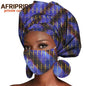 African Headwrap Earrings Hair Accessories Scarf Bonnet Ankara Wax Fabric Head Turban African Headscarf Mask Match Print