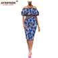 Short Puff Sleeve Top Knee-length Pencil Skirt 2 Pieces