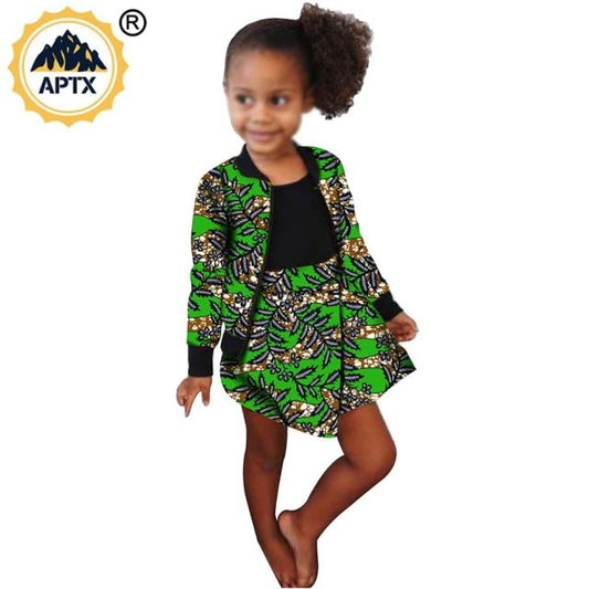 Lyric’s Ankara Kids Jacket and Skirts 2 Piece Set