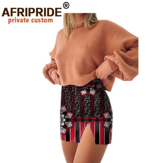 2020 Summer Women Mini Skirts African Ankara Print Skirt Plus Size High Waist Wax Batik Pure Cotton Short Skirt Casual