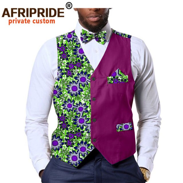 Men's formal vest bow tie square Ankara