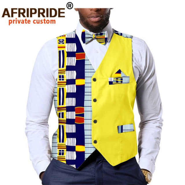 Men's formal vest bow tie square Ankara