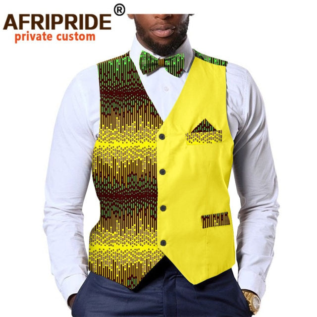 Men's formal vest bow tie square Ankara