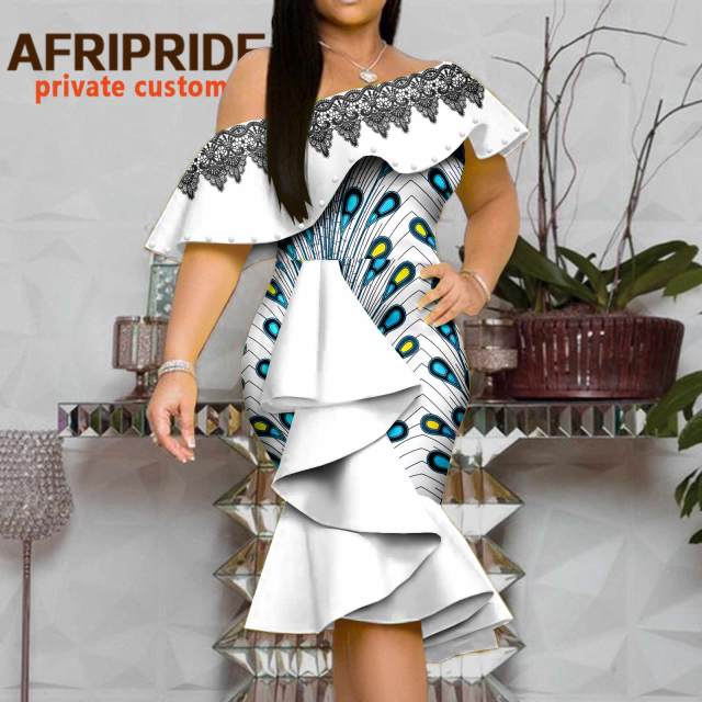 You Don't Compare  Ankara Print Embroidery Bodycon Dress