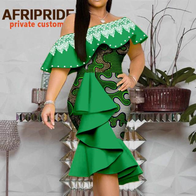 You Don't Compare  Ankara Print Embroidery Bodycon Dress