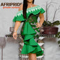 You Don't Compare  Ankara Print Embroidery Bodycon Dress
