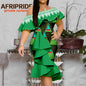 You Don't Compare  Ankara Print Embroidery Bodycon Dress