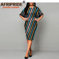 African Dresses for Women Bodycon Dress Casual Lace Sleeve Summer Dress Dashiki Outfits Print Ankara Clothes