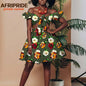 African Clothing for Women Short Top + Mini Skirt 2 Piece Set