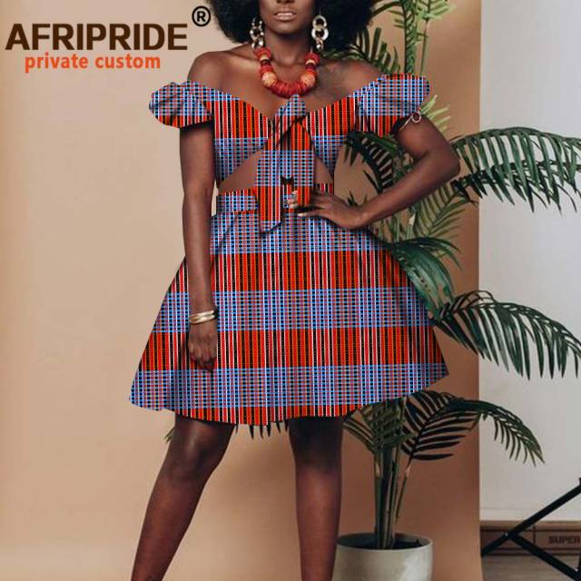 African Clothing for Women Short Top + Mini Skirt 2 Piece Set