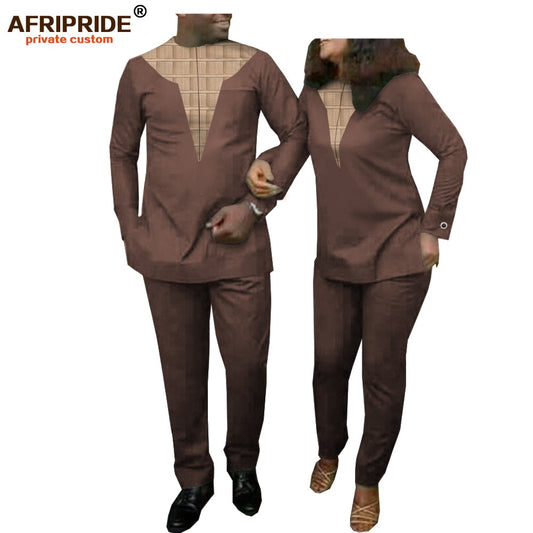 Couple`s Clothing African Clothing Men and Women 2 Piece Set Tracksuit Tribal Outfits Matching Sets