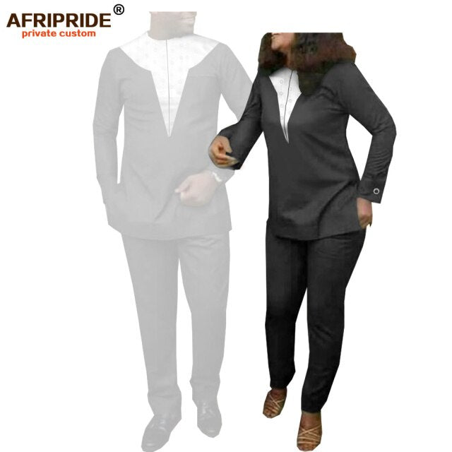 Couple`s Clothing African Clothing Men and Women 2 Piece Set Tracksuit Tribal Outfits Matching Sets