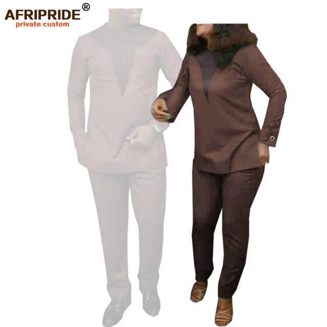 Couple`s Clothing African Clothing Men and Women 2 Piece Set Tracksuit Tribal Outfits Matching Sets