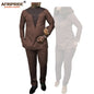Couple`s Clothing African Clothing Men and Women 2 Piece Set Tracksuit Tribal Outfits Matching Sets