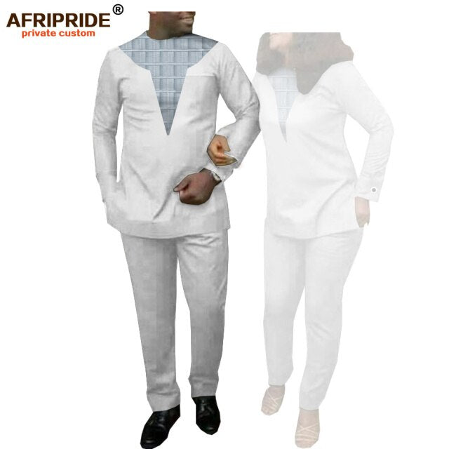 Couple`s Clothing African Clothing Men and Women 2 Piece Set Tracksuit Tribal Outfits Matching Sets