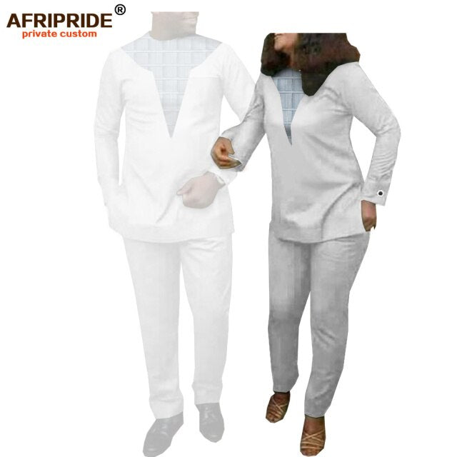 Couple`s Clothing African Clothing Men and Women 2 Piece Set Tracksuit Tribal Outfits Matching Sets