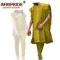 African Clothes for Women and Men Couple Clothing Dashiki Coats Shirt and Pant 3 Piece for Men 2 Piece for Women Wedding