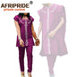 African Clothes for Women and Men Couple Clothing Dashiki Coats Shirt and Pant 3 Piece for Men 2 Piece for Women Wedding