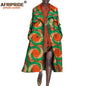 African long Coats for Women full sleeve mid-calf length double button turn down collar casual coat