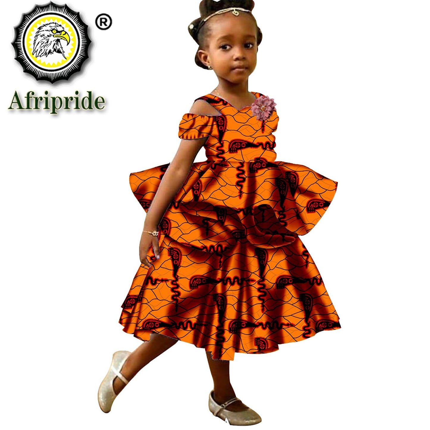 Short Sleeveless African Girls Dresses