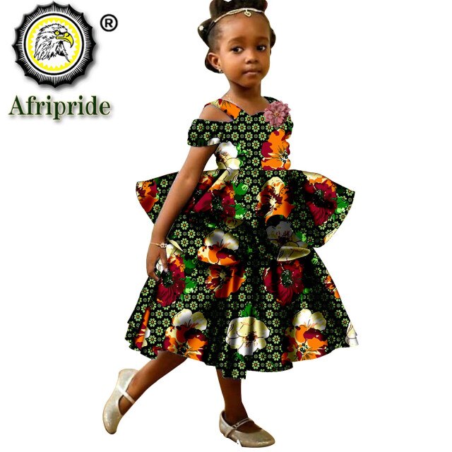 Short Sleeveless African Girls Dresses