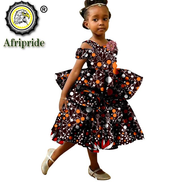 Short Sleeveless African Girls Dresses