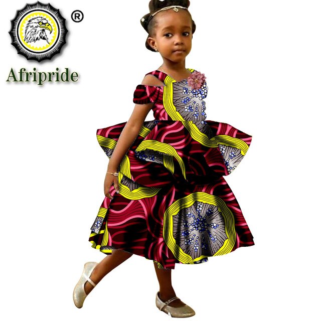 Short Sleeveless African Girls Dresses