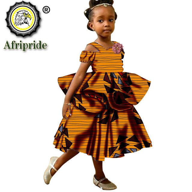 Short Sleeveless African Girls Dresses