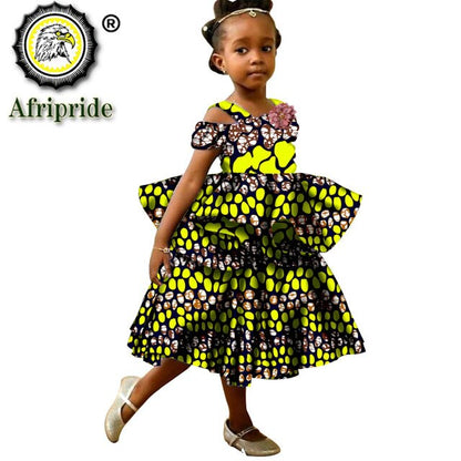Short Sleeveless African Girls Dresses