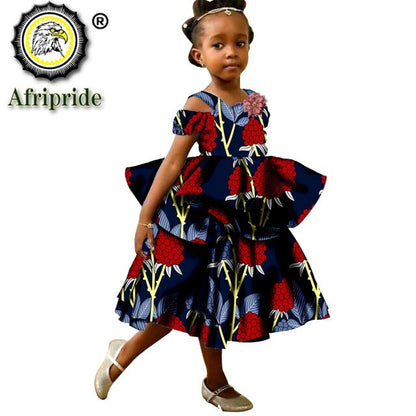 Short Sleeveless African Girls Dresses