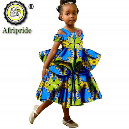 Short Sleeveless African Girls Dresses