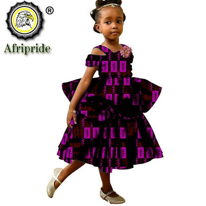 Short Sleeveless African Girls Dresses