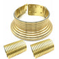 African Necklace Jewelry Sets Exaggerated Choker Necklace Two-hand Bracelet Ethiopian Women Wedding Party Set Jewelry