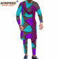 African Men`s Clothing Print Shirts and Pants 2 Piece Set African Attire Wedding