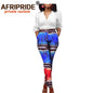African Clothes for Women White Top and Print Pants 2 Piece Suit Set Dashiki Outfits Crop Top with Trousers Ankara Wear