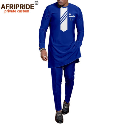African Men Clothing Set Dashiki Shirts and Ankara Pants Tracksuit Casual Tribal Attire