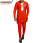 African Men Clothing Set Dashiki Shirts and Ankara Pants Tracksuit Casual Tribal Attire