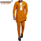 African Men Clothing Set Dashiki Shirts and Ankara Pants Tracksuit Casual Tribal Attire