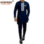 African Men Clothing Set Dashiki Shirts and Ankara Pants Tracksuit Casual Tribal Attire