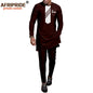 African Men Clothing Set Dashiki Shirts and Ankara Pants Tracksuit Casual Tribal Attire